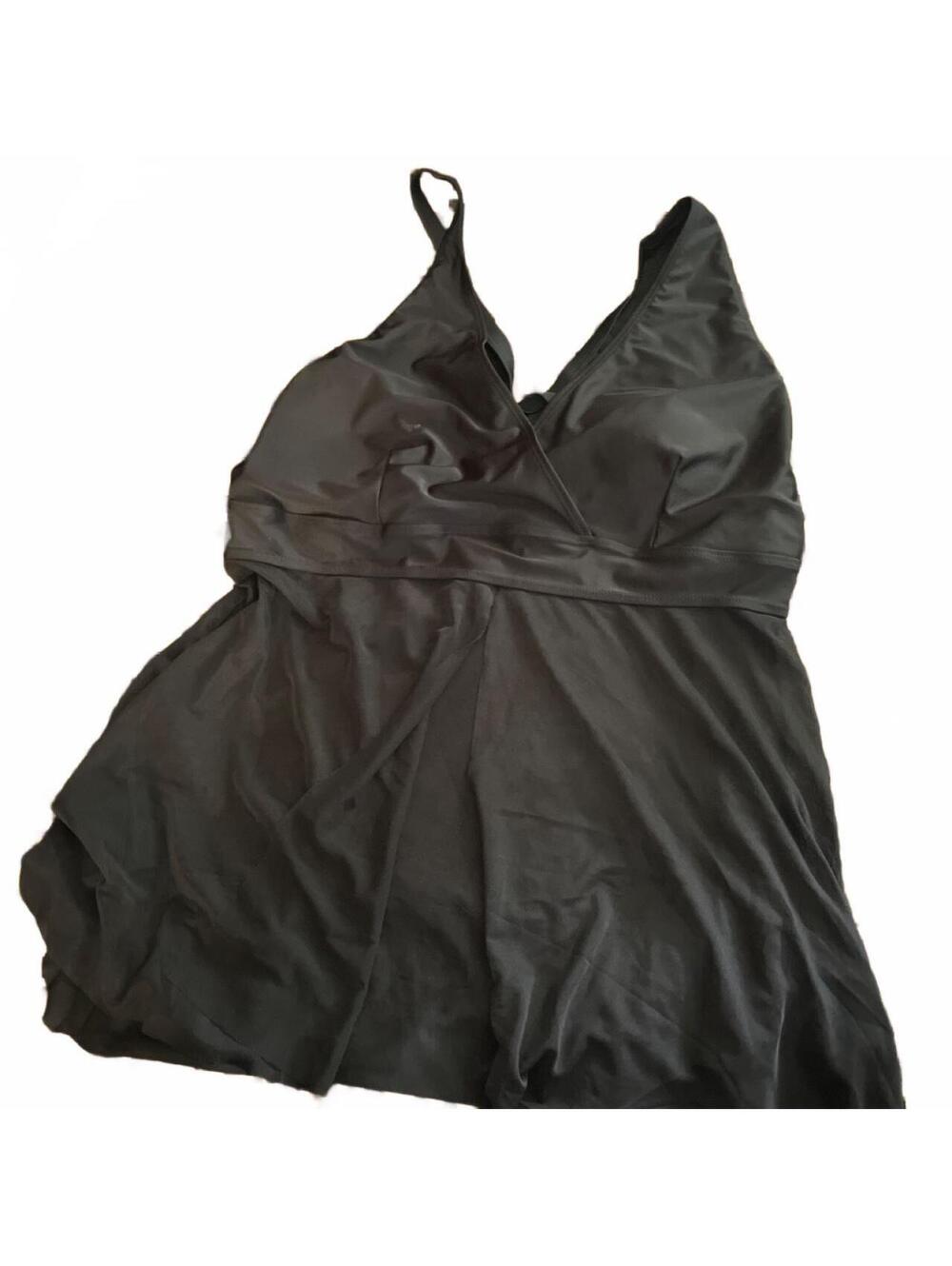 Size 4X SHEIN Black Mesh Tankini Swim Set High Waist NWOT